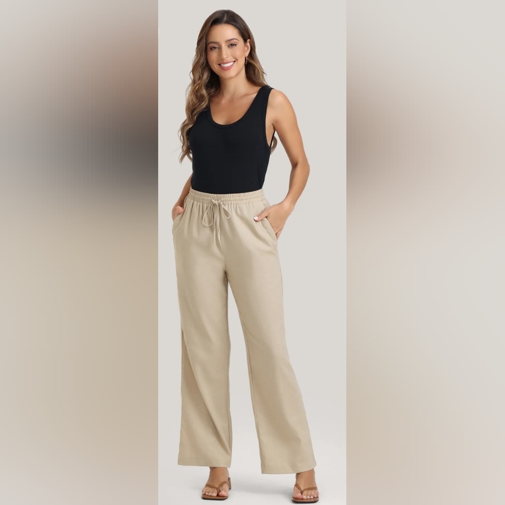 Madison & Max Linen Beachy Pants Size Large